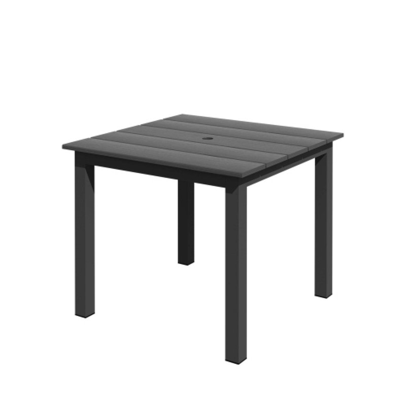 Table de salle à manger simple pour l'extérieur - mobilier de patio, de jardin et de balcon multi-scénario, Noir