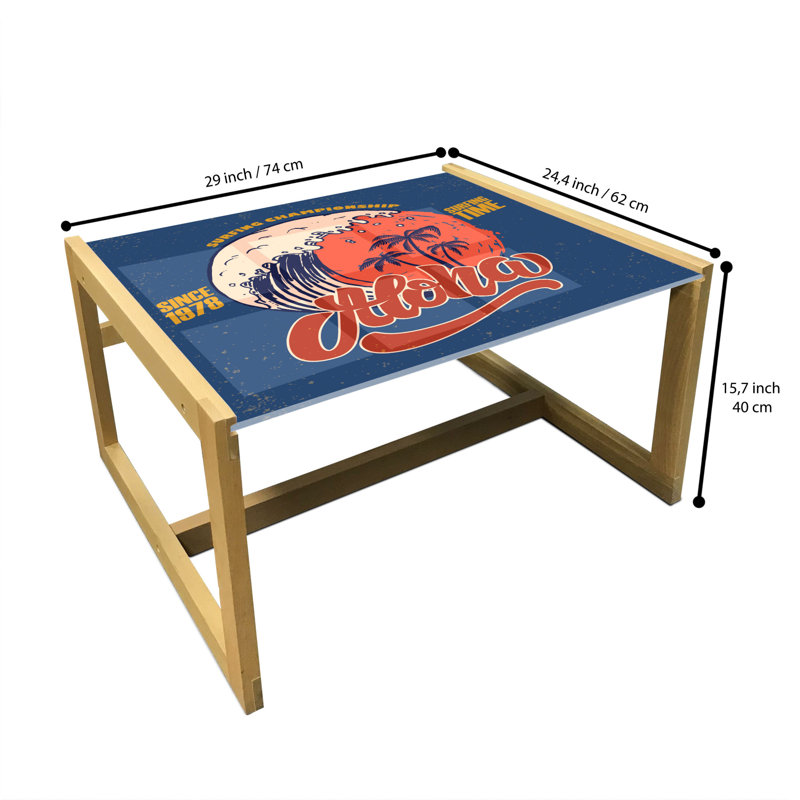 Jaevier Sled Coffee Table, 62cm H x 74cm W x 40cm D