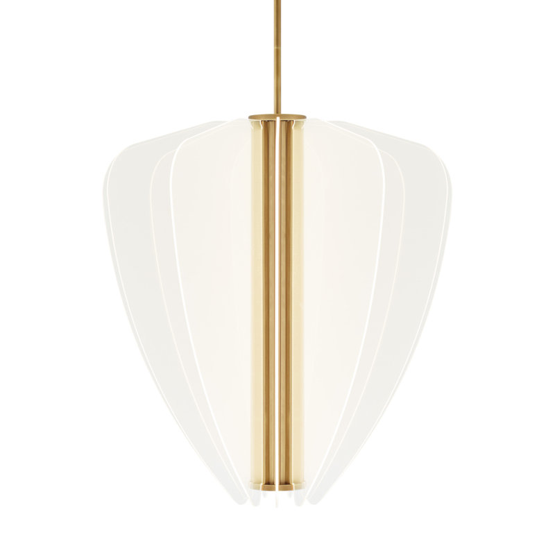 Nyra 1 - Light LED Pendant, Plated Brass