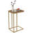 C Shape Wood End Table with Beaded Edge