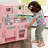 Vintage Wooden Play Kitchen with Ice Maker and Play Phone-15425802