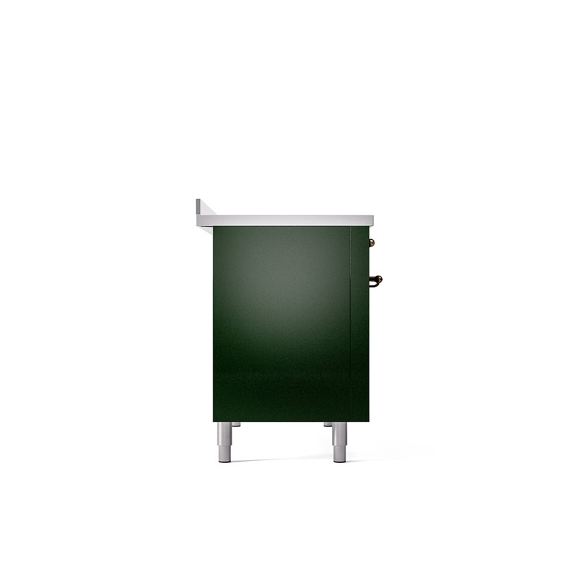 Cuisinière à induction 48 po ILVE Nostalgie II, Vert émeraude / bronze