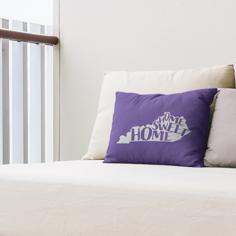 Outdoor Reversible Throw Pillow, Purple, Kentucky