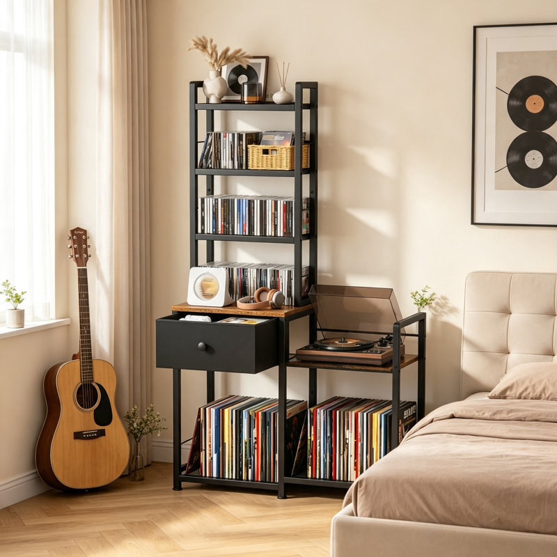 145 cm H Media Shelves