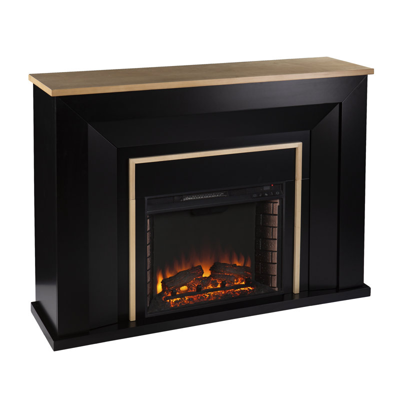 Cannet 52'' W Black Electric Fireplace