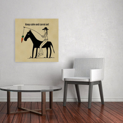 «Carrot on Cowboy Ride», reproduction d'art murale cheval contemporain