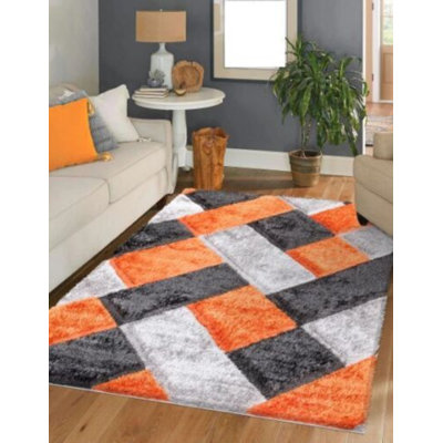 Upton Geometric Shag Area Rug