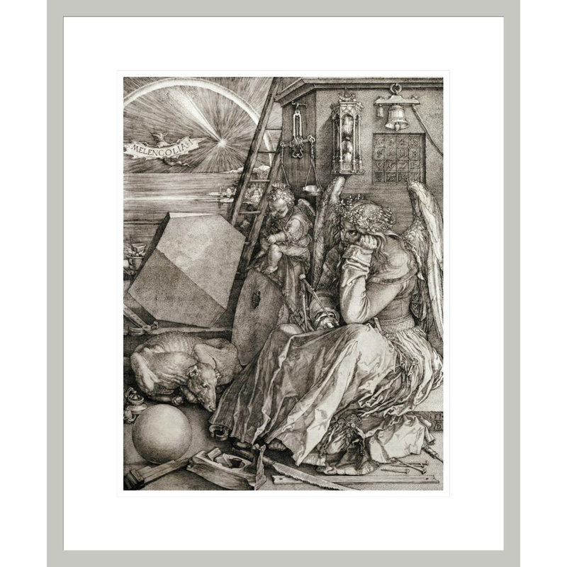 «Melancholia» par Albrecht Dürer, impression giclée sur cadre, H 21,25 po x l 17,75 po