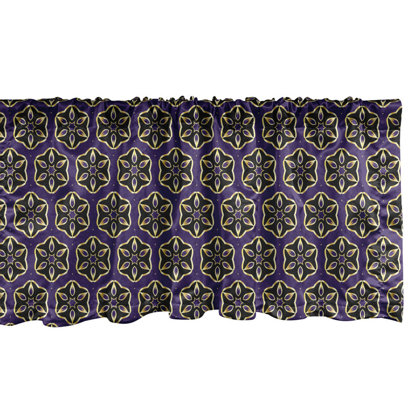 Ensemble de 2 cantonnières Ambesonne Eiffel, ville romantique 48643, 54'' W x 12'' L