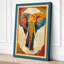 Ornamental Elephant Facing Eclectic - Wrapped Canvas-1572127388-1572127377
