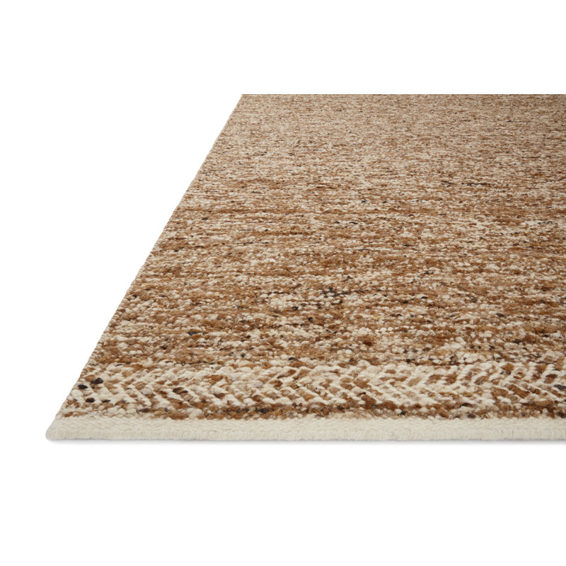 Tapis en laine / coton tissé à la main Bathsheb, Rectangle 3 pi 6 po x 5 pi 6 po