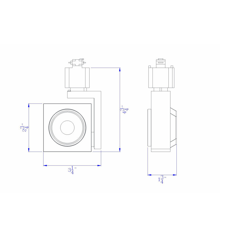 LED Adjustable Track Head, White