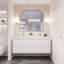 Ensemble de meuble-lavabo double mural 59,5 "Azden-804546645