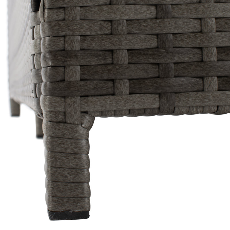 Cadeo 53.1'' Wicker Outdoor Patio Daybed, Grey
