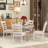 Roane 5 - Piece Extendable Dining Set with Round Extendable Dining Table and 4 Upholstered Dining Chairs-2033084710-2033084705-2033084704