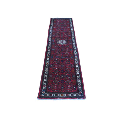 2'7 X 9'3 Runner Hand Knotted Red Antique Hamadan Oriental Rug F9E97DD8481E4EB79506BCEC93D04998