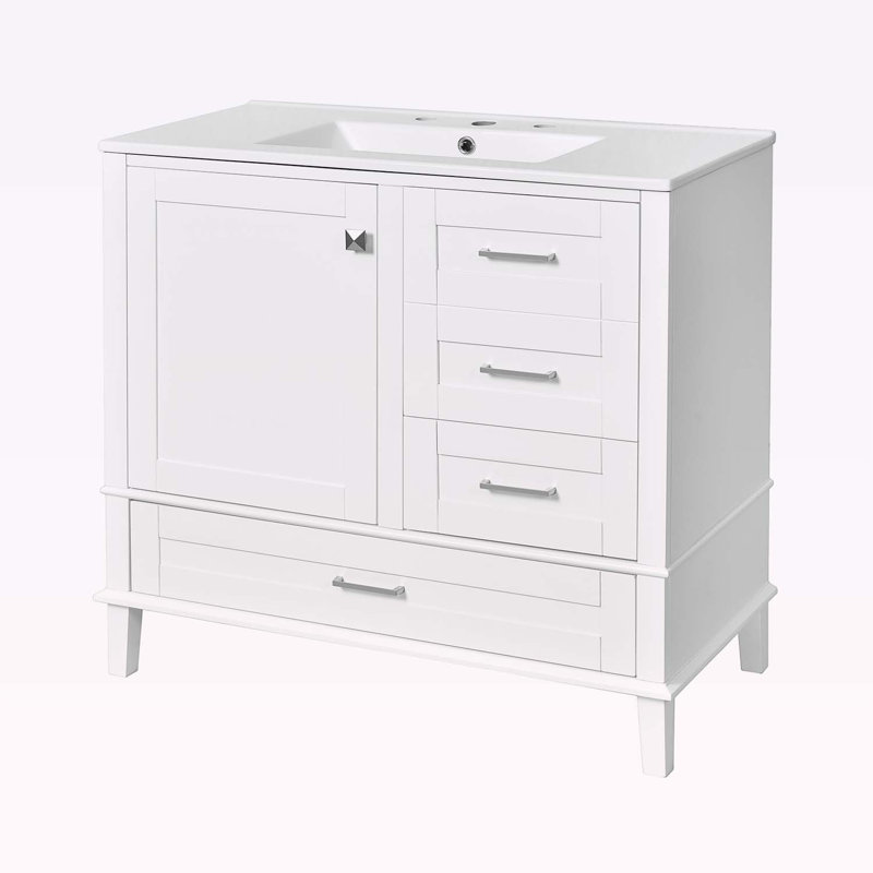 Meuble-lavabo 36 po avec lavabo, Blanc