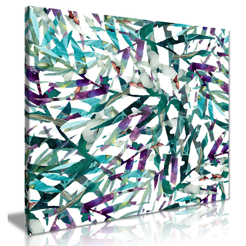 Leaves - Wrapped Canvas Print, 41cm H x 41cm W