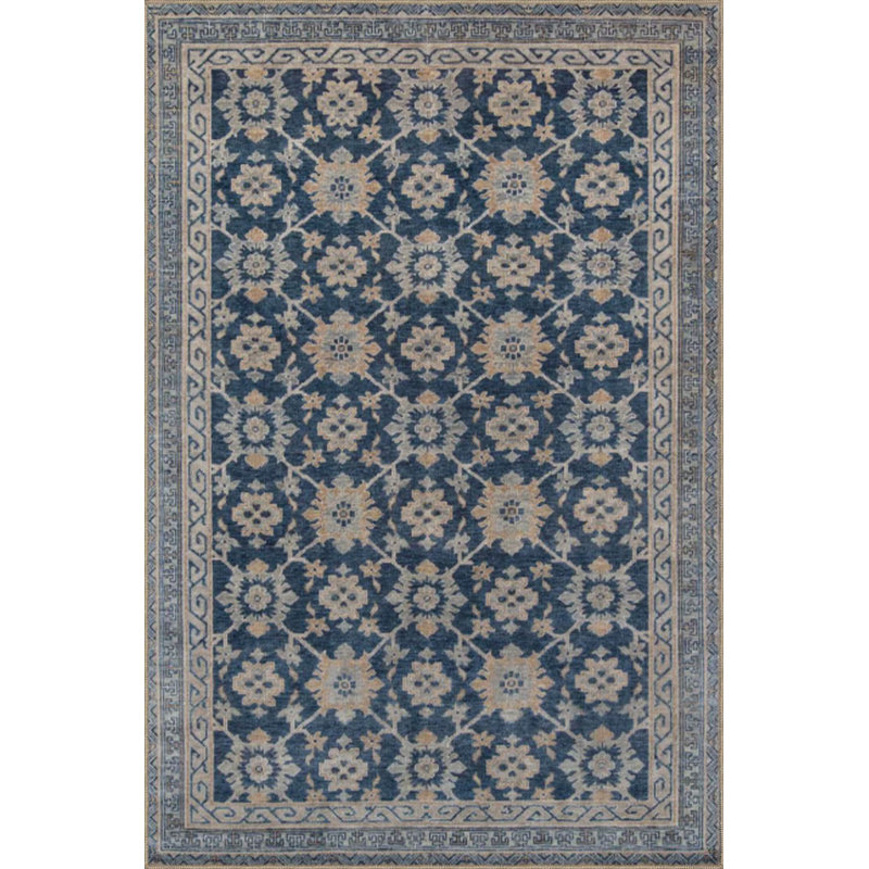Tapis décoratif rayé à losanges lavable à la machine, Sous-tapis rectangulaire 5 pi 1 po x 7 pi 7 po inc