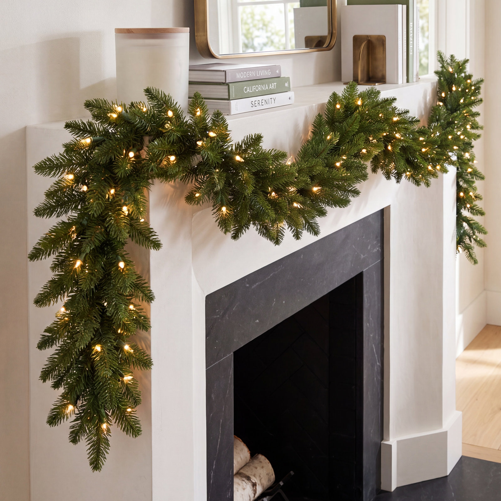 Peabody 600'' in. Faux Fir Garland