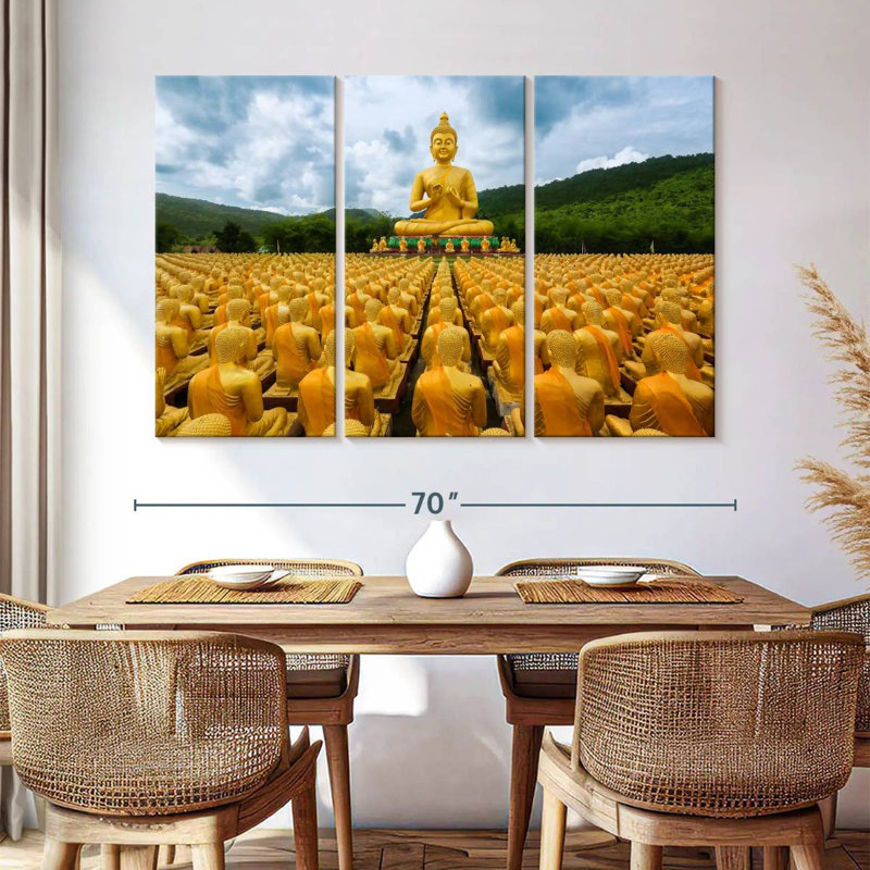 Adella Buddhist Memorial Park Buddhas, 42" H x 65" W