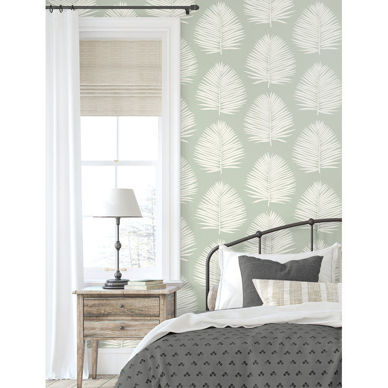 Rouleau de papier peint lisse L 33 pi x l 23,2 po Frauke, Céladon