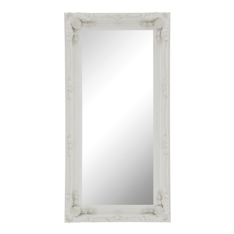 Lapeer Wood Flat Mirror, Silver, 177cm H x 91cm W x 12cm D