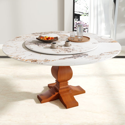 Round Stone Top Dining Table