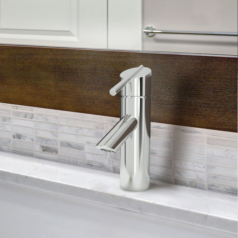 Single-Hole Single-handle Bathroom Faucet with Drain Assembly, Polished Chrome