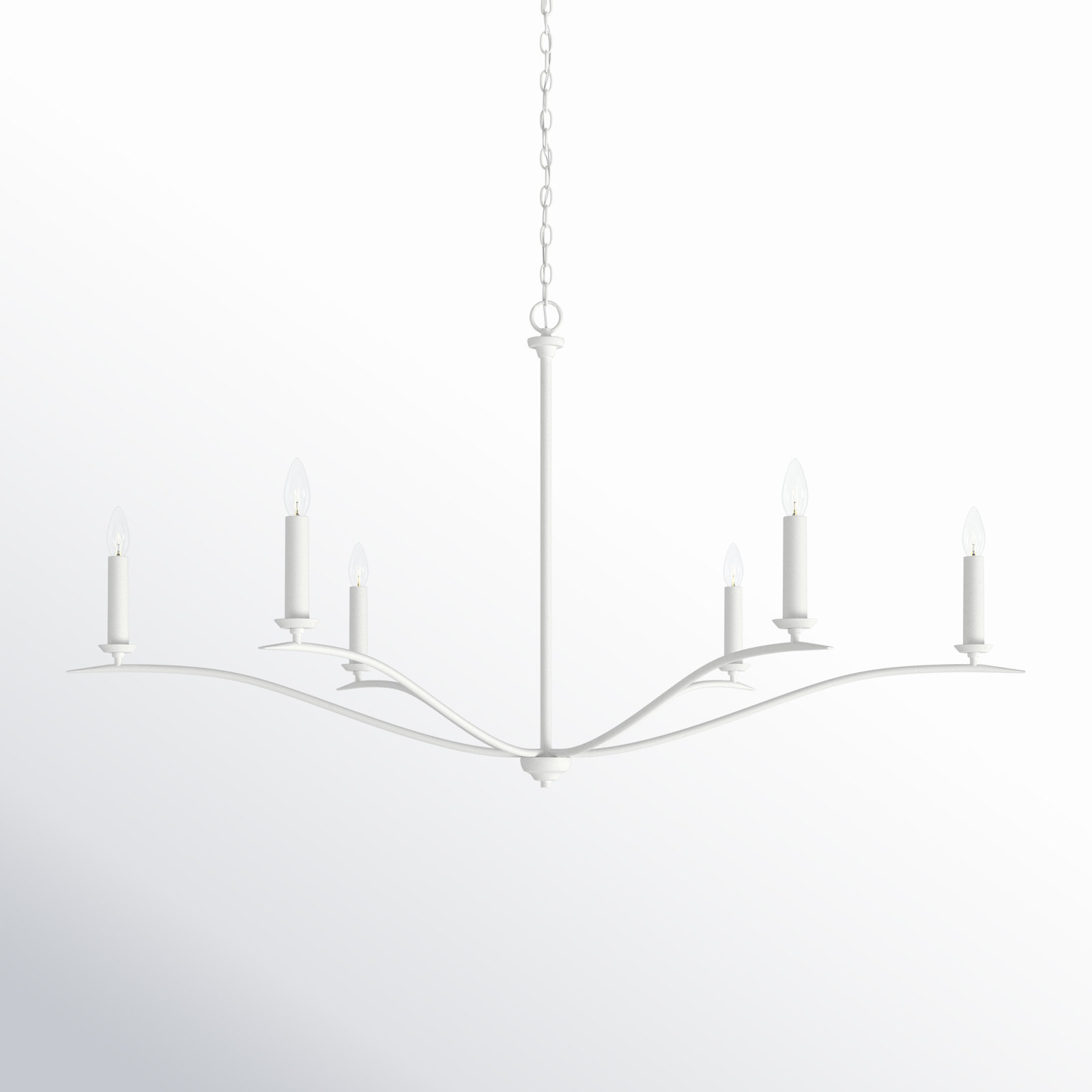 Ensley 6 - Light Dimmable Chandelier, Textured White