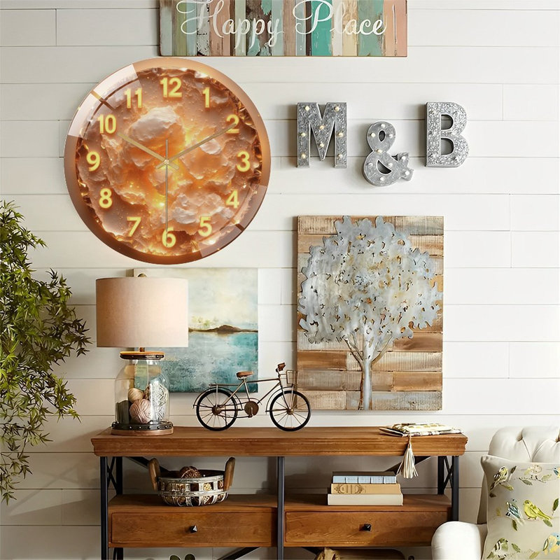 Horloge murale 12 po Glowing