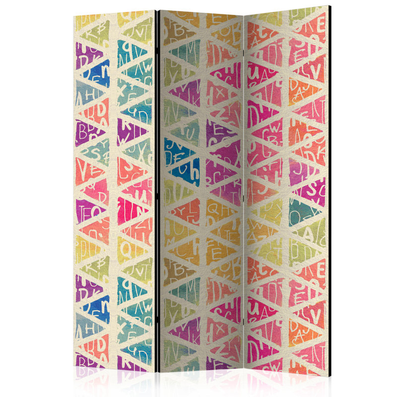 Room Divider - Letters Nad Triangles II [Room Dividers], 3, 172cm H x 135cm W x 3cm D