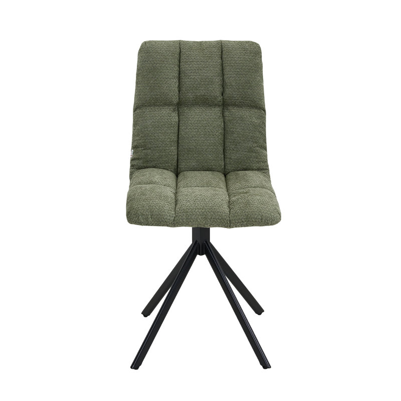 50 cm H Chenille Slat Back Side Chair, Green, Green
