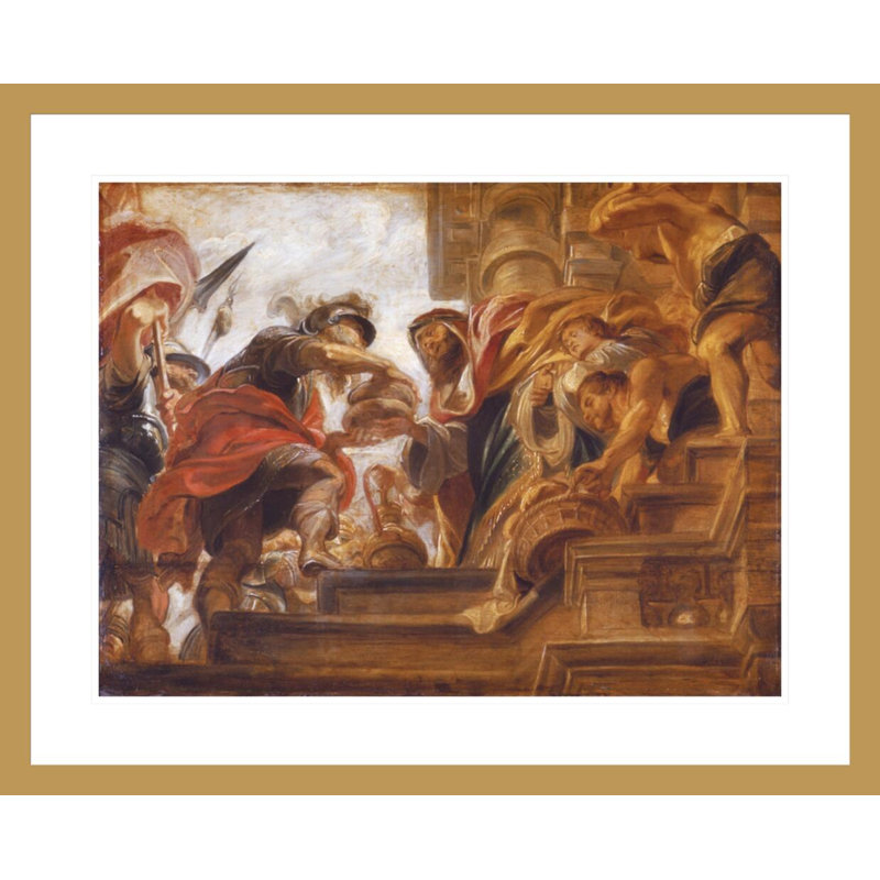 «Abraham and Melchizedek» par Peter Paul Rubens, impression giclée encadrée, H 23,5 po x l 29,09 po
