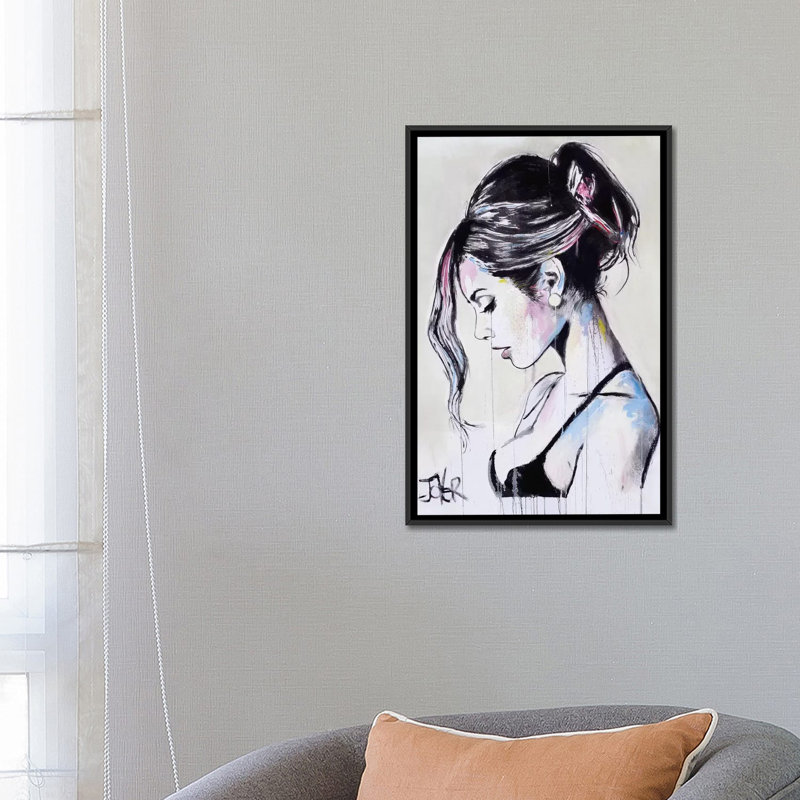 «Time Being», reproduction sur toile, H 26 po x l 18 po x P 1,5 po, Toile encadrée noire, Pas de tapis