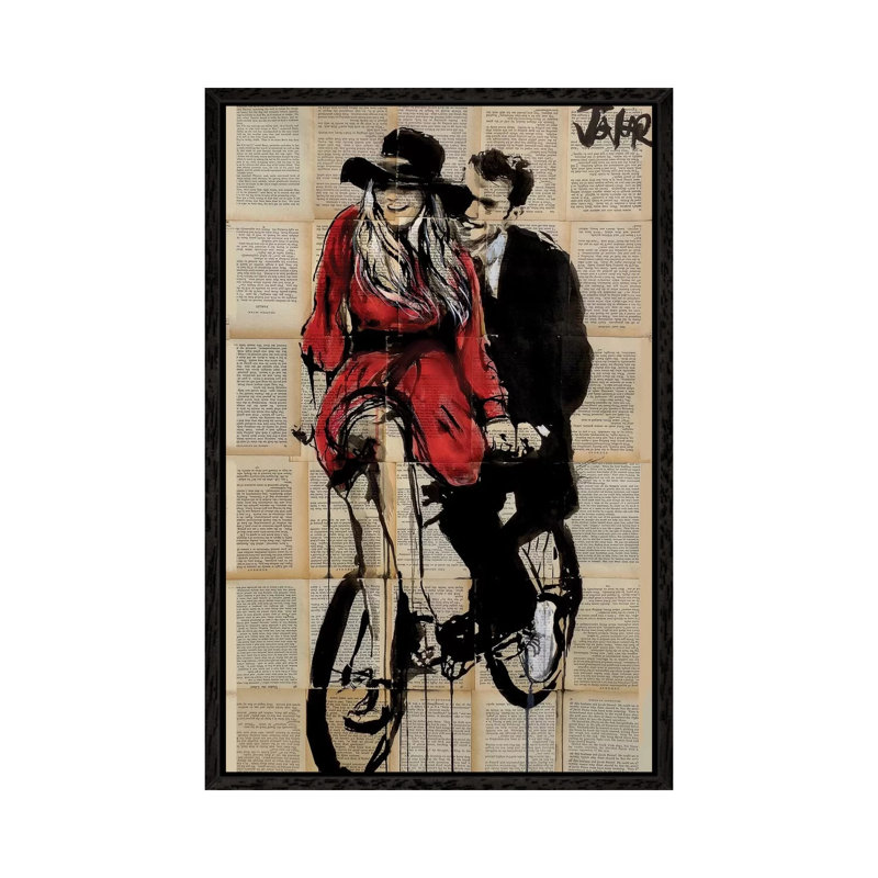 Days In Bliss by Loui Jover - Print on Canvas, Black Framed Canvas, 101.6 cm H x 66.04 cm W