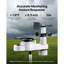 5-in-1 Wireless Weather Station 7.5 in Display Indoor Outdoor Thermometer Sensor