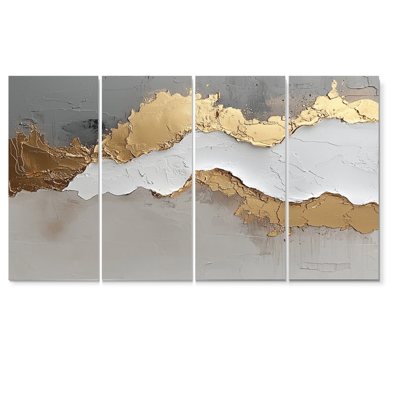 Fosteau VI - décoration murale vagues - art mural moderne, 4, H 28 po x l 48 po