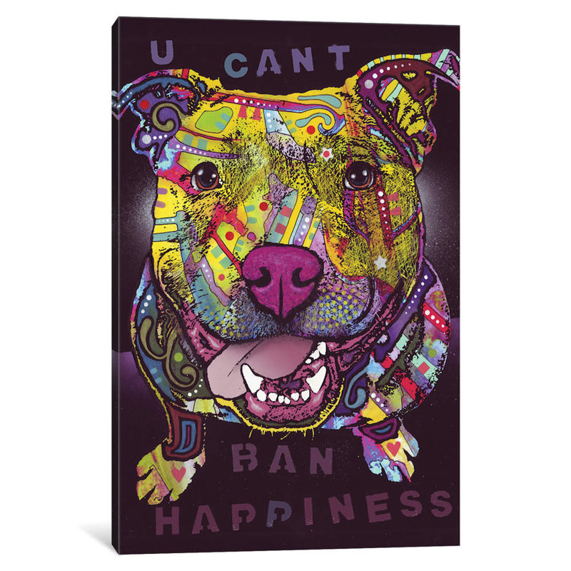 «Dean Impossible Ban Happiness» par Dean Russo, impression sur toile tendue, H 12 po x l 8 po x P 0,75 po, Toile tendue