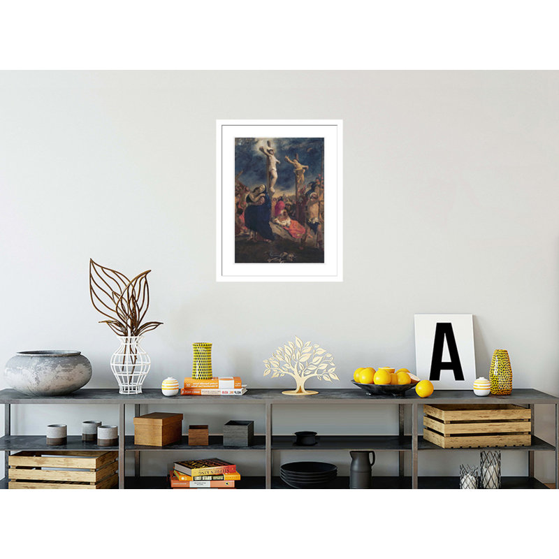 «Christ on the Cross» par Eugène Delacroix, impression giclée encadrée, H 29,5 po x l 22,96 po