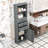 Tall 3 Drawers Bathroom Storage Cabinet with Adjustable Shelves-1914442930