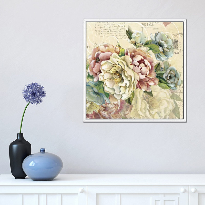 Scented Letter II by Carol Robinson - Print on Canvas, White Framed, 45.72 cm H x 45.72 cm W