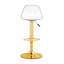Chaises de bar dorées de 2, 360 chaises pivotantes et réglables, sièges Pu, minimaliste moderne pour les restaurants, chaises de levage rotatives, or, bars design