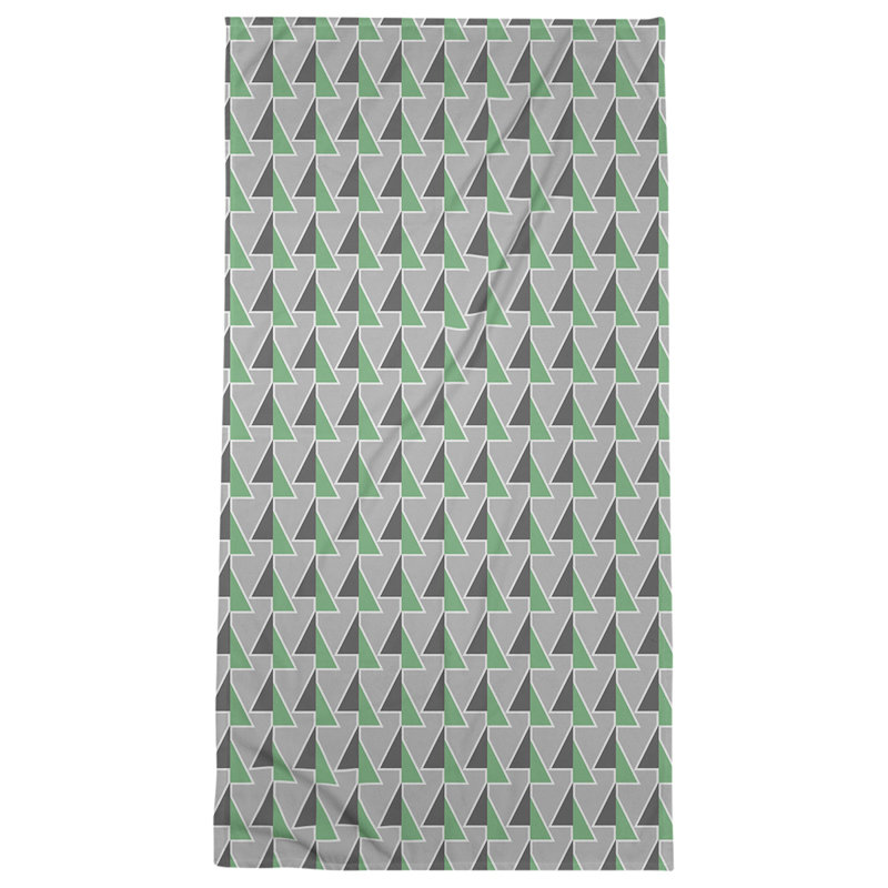 Serviette de plage à flèches changeées, Vert/gris