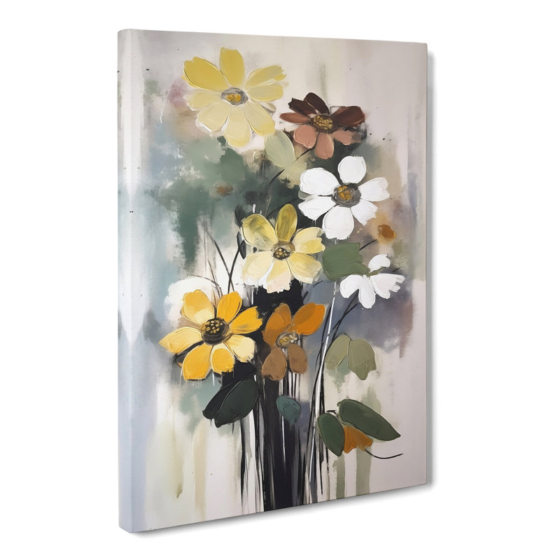 Sieghart Flowers Mid Century Modern Vol.6 - Wrapped Canvas Print, 60cm H x 40cm W x 3cm D