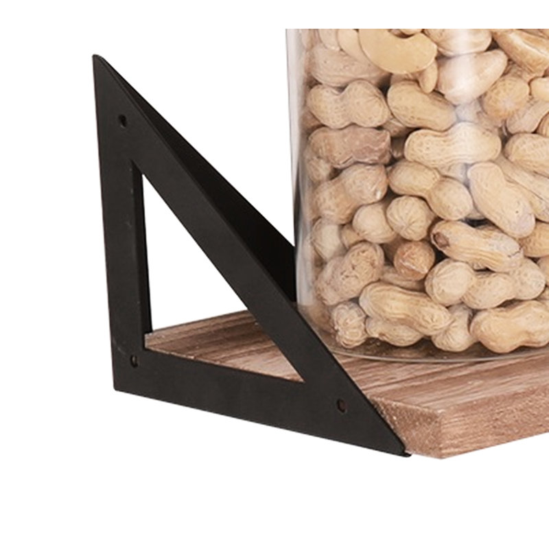 Longues tablettes murales - 3 tablettes en bois naturel avec supports pour le montage dans la chambre à coucher, le salon, la cuisine, la salle de bain