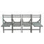 Chaise pliante en bois à lattes Furniture - gris, ensemble de 4, chaise pliante, style pliable
