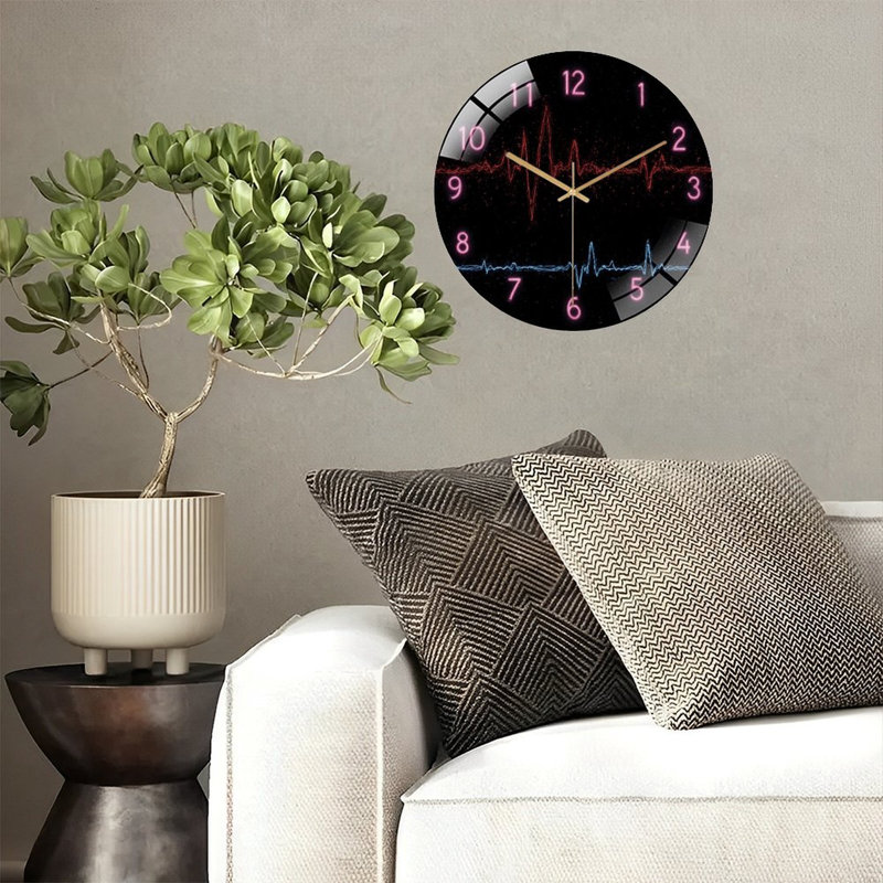 Horloge murale en verre 12 po