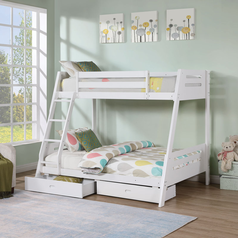 Jullianna Twin/Full Bunk Bed, White