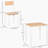 3-Piece Wooden Square Dining Table Set